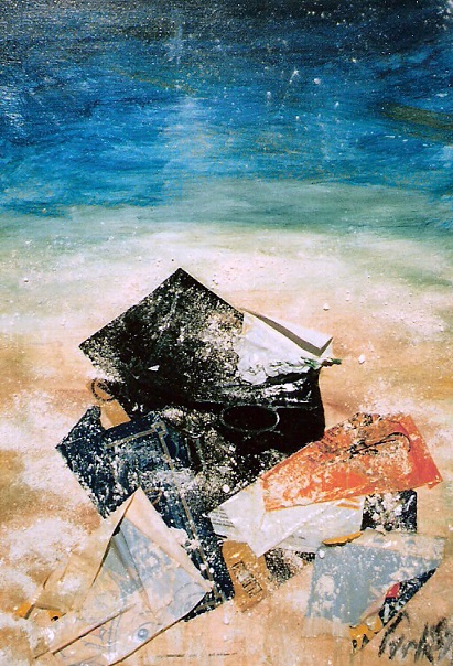 1996 'Homenagem derradeira ao Saco Plástico' Acryl,Leinen 80x110cm (Verkauft)