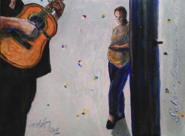 2015 'Sabor a Fado' Acryl, Leinen, 40 x 30cm (Verkauft)